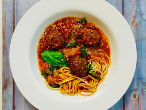 Chicken and Fennel Meatballs with Spaghetti - Meal Prep