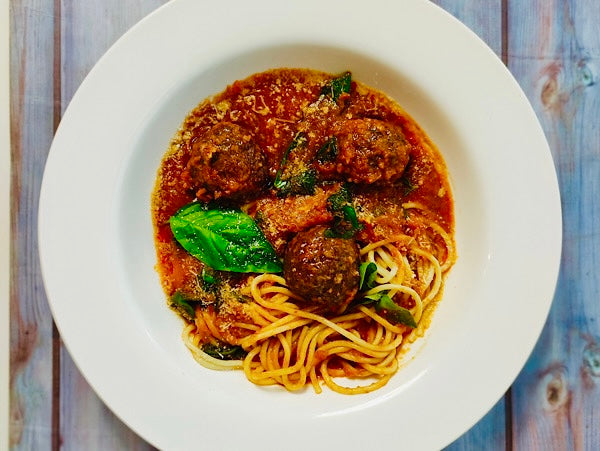 Chicken and Fennel Meatballs with Spaghetti - Meal Prep